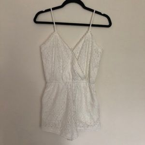 Tilly’s white lace romper